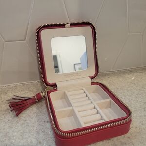 WOLF Red Jewelry Case with Mirror